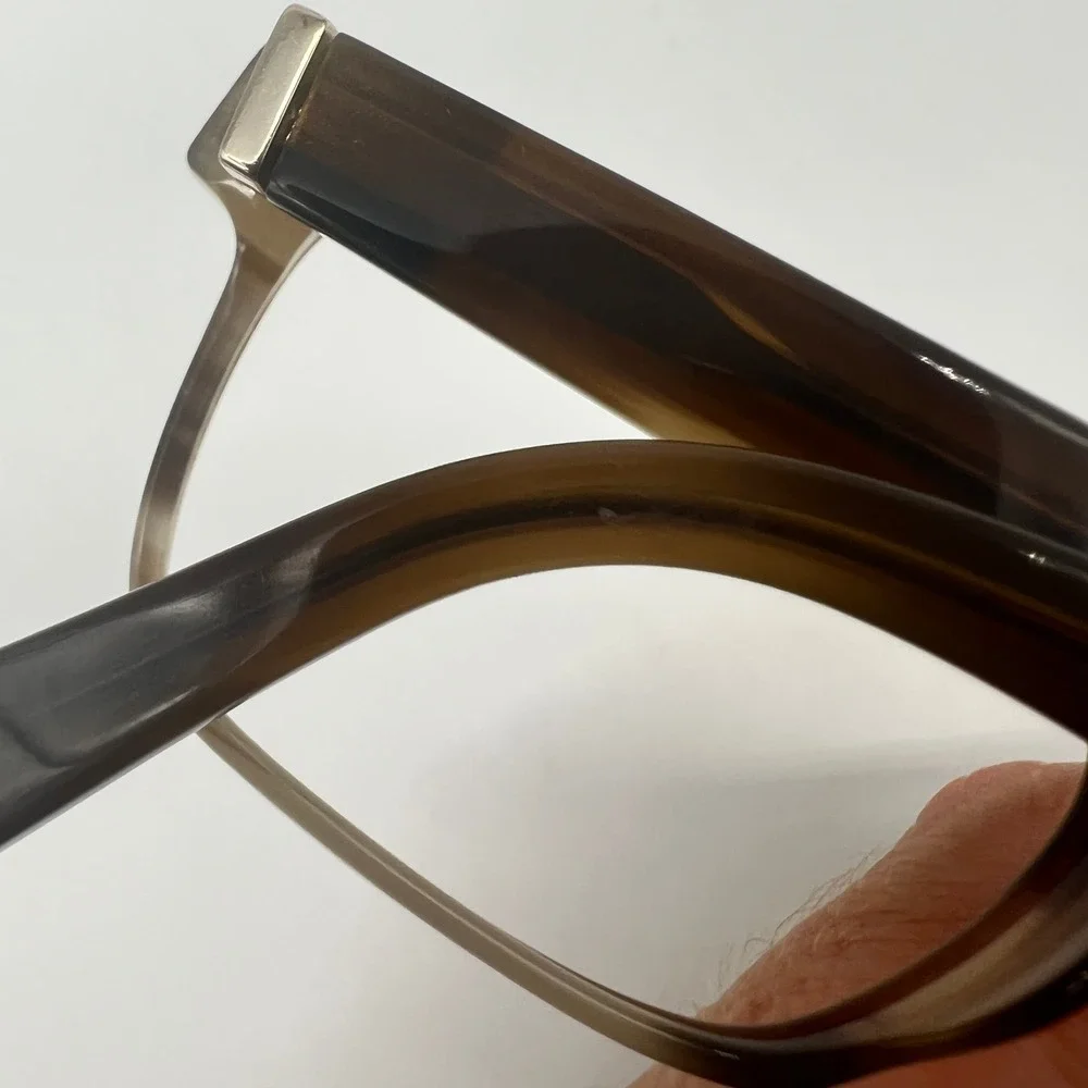 Seraphin Eyeglasses Brown Striated Handmade In Japan Women Eyewear Frames Only